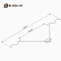 Vente Flash Personnalisée 45 °   Profilé LED en aluminium pour coin de plafond ou de mur, type V, avec faisceau oblique et angle de 90 degrés