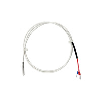 Sonda de Sensor de Temperatura Digital RTD PT100 PT1000, Salida Analógica, Precisión de 0.1°C, Montaje en Superficie, Conexión Rápida, Cable de 3 Hilos, 1M 5M