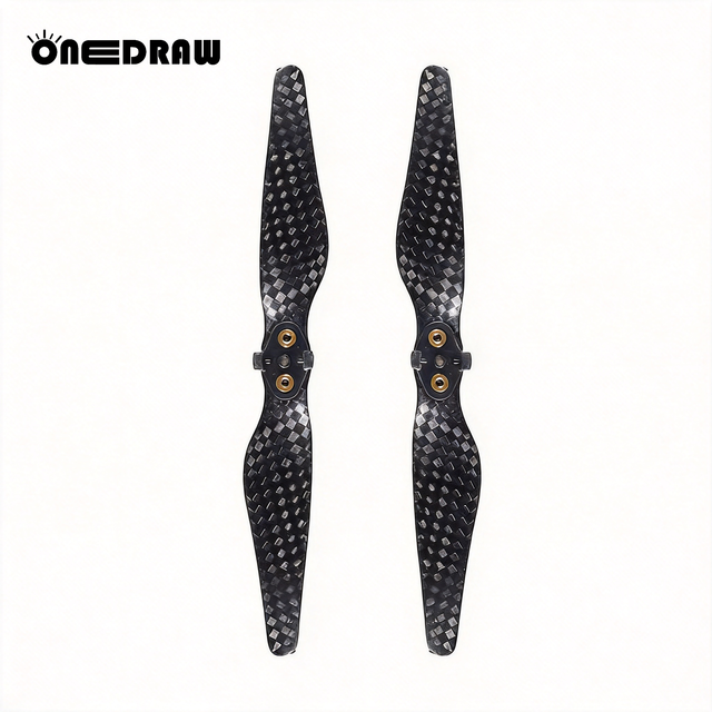 ONEDRAW 5332 5.3 Inch Carbon Fiber Quick-Release Propellers for Mavic Air Drone Low Noise High Thrust Lightweight Balanced