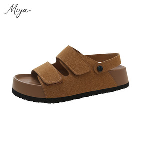 Sandalias <span class=keywords><strong>de</strong></span> Plataforma EVA con Doble Correa Cruzada <span class=keywords><strong>de</strong></span> PU y Cierre <span class=keywords><strong>de</strong></span> Velcro, Punta Abierta y Suela <span class=keywords><strong>de</strong></span> Goma, Última Moda 2026 para Mujer - Product Image 6