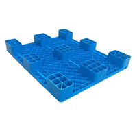 Palette en plastique Euro simple face légère et robuste, empilable, 1200*1000, pour stockage industriel et entrepôts, 4 directions, en promotion