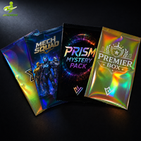 Sachets Mylar holographiques thermoscellables personnalisés pour emballages de boosters de cartes à collectionner (TCG) et cartes à échanger