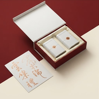 Boîtes auto-érectables en carton de luxe personnalisées, emballage cadeau en éponge, porte-bougies en céramique, matériaux recyclés, laminage mat