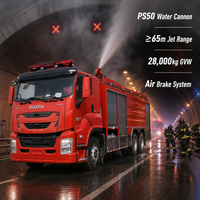 Nouveau camion de pompiers diesel 300 CV 6x4 avec réservoir d'eau de 15 000 L, réservoir de poudre sèche de 1000 kg, pompe à incendie CB10/60, moniteur PS50, châssis ISUZU XDR