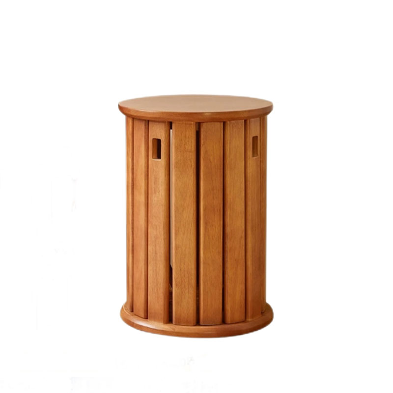 solid wood round side dining stool