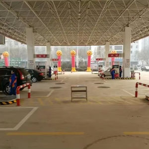 Station-service préfabriquée, abri de voiture, pare-soleil avec <span class=keywords><strong>toit</strong></span> <span class=keywords><strong>plat</strong></span>, bâtiments à une seule pente et à <span class=keywords><strong>double</strong></span> pente - Product Image 4