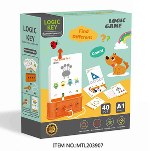 Gioco di Logica per <span class=keywords><strong>Bambini</strong></span> da 2 a <span class=keywords><strong>4</strong></span> <span class=keywords><strong>Anni</strong></span>, Educazione Precoce, Sviluppo del Cervello, Allenamento del Pensiero, Puzzle di Carta, Abbinamento di Forme e Numeri - Product Image 6