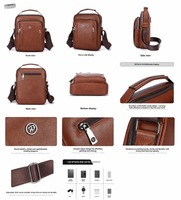 Tas Selempang Pria PU Fashion Grosir, Anti Air, Anti Gores, Multi Kantong, Tas Kurir Crossbody, Tas Jinjing, Tas Travel