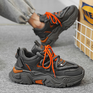 Chaussures décontractées de mode pour hommes, plateforme extérieure, logo personnalisé 2024, baskets noires de loisirs pour hommes, chaussures de marche de style sportif, en stock - Product Image 4