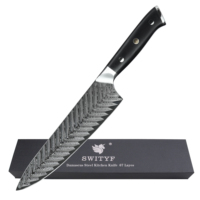 Couteaux de chef tranchants en acier Royal Japan Damascus AUS10 de 20 cm
