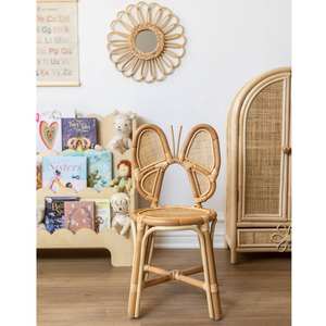 Silla de mimbre para niños, asiento natural hecho a mano para niños para guardería, área de juegos o eventos - Product Image 5