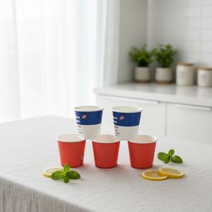 Gobelets en papier jetables de 70 ml (2,5 oz) à paroi simple, durables, personnalisables avec logo, pour boissons froides et glaces, format mini, pour l'été - Product Image 1
