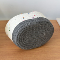 Ensemble de 3 petits articles ménagers décoratifs, panier de rangement tissé en corde de coton fait à la main ortaniseur de rangement