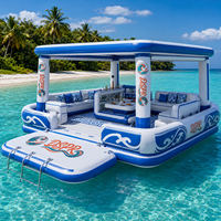 Canapé flottant gonflable, plateforme de détente aquatique, ponton pour lac, piscine, plage, resort, fête, loisirs en famille, plaisir estival