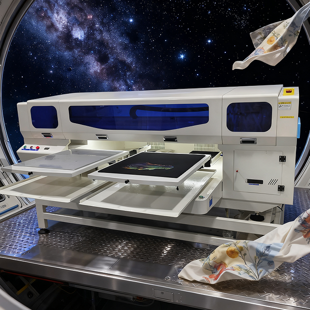 Dual Station 3D DTG T-Shirt Printer for I3200 Print Head 450x550mm Printing Size for White Direct Injection