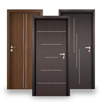 Porte intérieure en bois plaqué personnalisée, porte de salle de bain en WPC, porte de chambre à coucher en bois massif, porte de chambre à coucher moderne, porte intérieure en MDF pour la maison