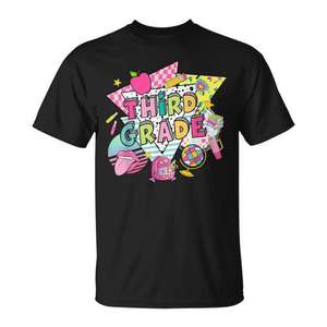 Camiseta de tercera clase para niñas, conjunto escolar de tercera clase, diseño divertido - Product Image 1