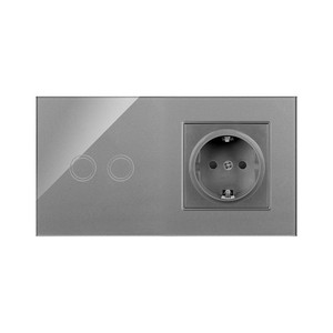 Presa a muro Standard europea porta caricatore USB Schuko tedesco 2A uscita 16A corrente nominale pannello in vetro temperato materiale metallico - Product Image 6