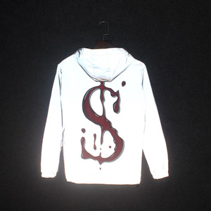 <span class=keywords><strong>Giacca</strong></span> da <span class=keywords><strong>uomo</strong></span> con Logo personalizzato FG2301 con Zip da strada con collo alto 3M <span class=keywords><strong>giacca</strong></span> da notte riflettente <span class=keywords><strong>paillettes</strong></span> cappotti personalizzabili - Product Image 4