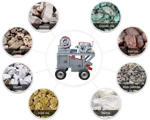 Tractor triturador de roca pe500 x 750, con placa trituradora de mandíbula, precio bajo, línea de producción