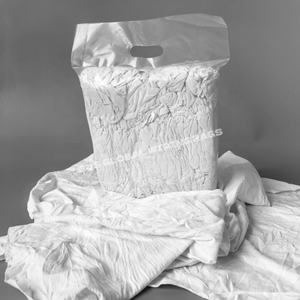 Chiffons de nettoyage industriels absorbants, chiffons de nettoyage en coton recyclé, chiffons en coton blanc en vrac, chiffons en tissu tricoté pour t-shirts - Product Image 1