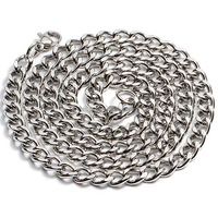 Chaîne plate en acier inoxydable brossé double face soudée, chaîne cubaine multi-tailles pour collier, bracelet, sac à main