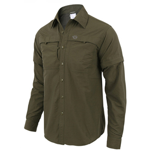 Camisa Táctica de Manga Larga de Color Sólido ESDY, Mangas Desmontables, Camisa Informal para Senderismo Diario, Secado Rápido - Product Image 3