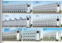 Anxia Outdoor Auto Remote Control Factory Supply Electric Automatic Flexible Electric Stainless Steel Rétractable Folding Gate