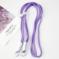 Sangle de téléphone en nylon à double boucle, tour de cou coloré réglable, cordon anti-perte universel, sangle de téléphone bandoulière