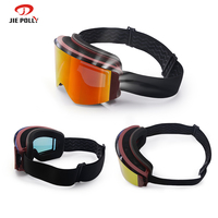 Lunettes de ski/snowboard OTG de qualité supérieure avec mousse découpée pour lunettes de vue, éponge triple couche douce et résiliente