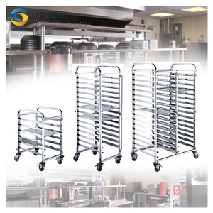 Sunrryステンレス鋼フードトロリーカート6/10/15レイヤー6/10/15パンケーキG/Nパントレイトロリーキッチン用 - Product Image 1
