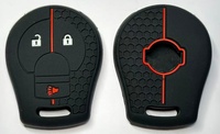 Vente en gros usine – Housse de clé en silicone haut de gamme WZ pour télécommande Toyota Camry Corolla DMAX MUX 2 boutons, texture nid d'abeille, protection intégrale
