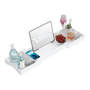 Plateau de baignoire extensible en acrylique transparent, organiseur de salle de bain de luxe, table de bain, organisateur de spa, <span class=keywords><strong>support</strong></span> pour vin et tablette - Product Image 3
