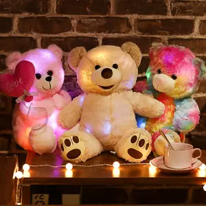 Đầy màu sắc điện tử Teddy Bears Thú nhồi bông & đồ chơi sang trọng Custom made búp bê ánh sáng lên đồ chơi sang trọng cho bé trai