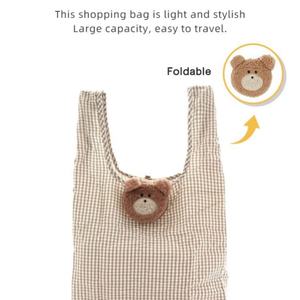 Bolsa de Poliéster 190t con Forma de Animal Personalizada, Resistente a Desgarros, Lavable a Máquina, Plegable, Reciclable, con Logotipo Impreso, para Compras - Product Image 5