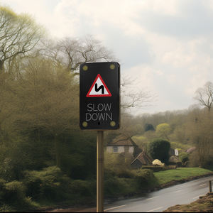 Panneaux <span class=keywords><strong>de</strong></span> signalisation routière à LED activés par véhicule VAS Smiling Face avec <span class=keywords><strong>panneau</strong></span> solaire - Product Image 2