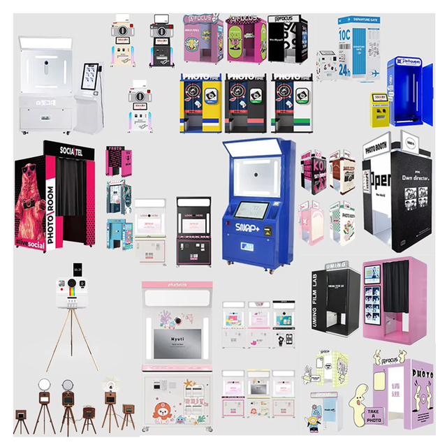 Portable Self Service Photo Booth Vending Machine Digital Camera Props Selfie Photobooth Machine Photo Booth