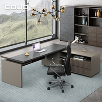 Bureau moderne de luxe pour PDG, grande table de bureau pour espaces de travail professionnels, montage facile et matériau durable