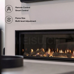 <span class=keywords><strong>Chimenea</strong></span> de Gas de Acero Inoxidable MEISU.CH para Interiores, <span class=keywords><strong>Chimenea</strong></span> Real de 48 Pulgadas para Montar Debajo del Televisor en la Pared - Product Image 4