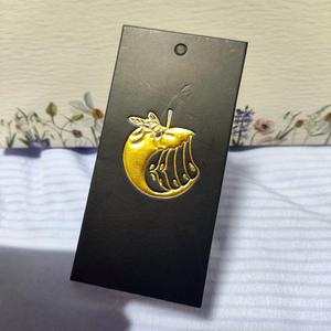 맞춤형 700gsm 두꺼운 코팅 용지 교수형 태그 매트 마감 핫 스탬핑 골드 로고 맞춤형 로고 종이 의류 Tags - Product Image 2