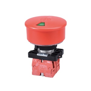 Interrupteurs d'arrêt d'urgence à bouton-poussoir champignon LAY5-ET544 10A 220V avec fenêtre indicatrice - Product Image 1