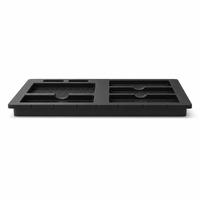 Barquette antistatique en PET noir pour composants électroniques, emballage thermoformé, boîtes d'emballage personnalisées en plastique