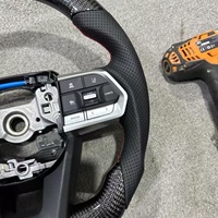 Volant en cuir et fibre de carbone pour Toyota Hilux Fortuner Land Cruiser GR Toyota Previa Prado LC79 LC70 LC76 FJ200