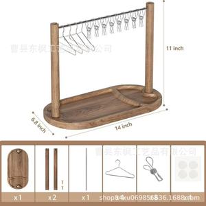 Grille de barbecue en bois avec plateau pour bacon et sauces, idéale pour les fêtes à domicile et le jambon espagnol - Product Image 3
