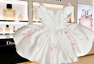 Abiti Estivi per Bambine 2026, Vestito da Festa con Fiocchi Rossi, <span class=keywords><strong>Abito</strong></span> da Principessa per Compleanno - Product Image 4