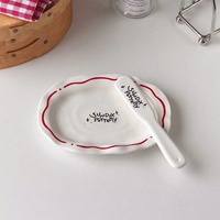 Assiette à dim sum et à gâteau moderne en porcelaine écologique peinte à la main, de qualité alimentaire, pour mariage et fête