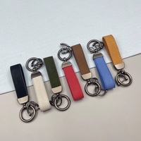Llavero de coche Accesorios de moda para hombres y mujeres Forma de diamante CreativeLeather Cuerda Bolsa Llavero de goma