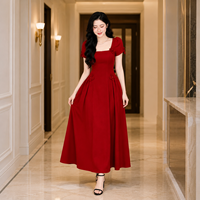 Robe personnalisée pour femme, vêtements sur mesure, manches bouffantes, fleurs 3D, robe de soirée décontractée d'été, robe maxi pour femme