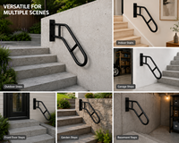 Main courante murale pour extérieur, barre d'appui pour escaliers et marches extérieures