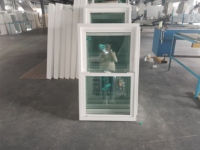 Fenêtre verticale à double battant en PVC, prix usine, économe en énergie, isolante thermiquement, coupe-vent, vitrage teinté double couche, extérieur